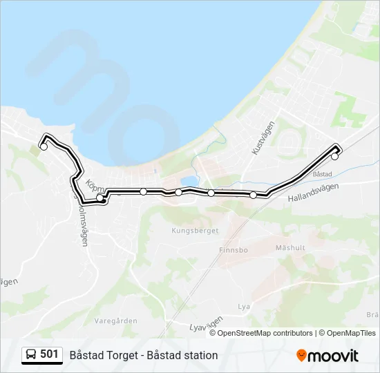 501 Bus Line Map