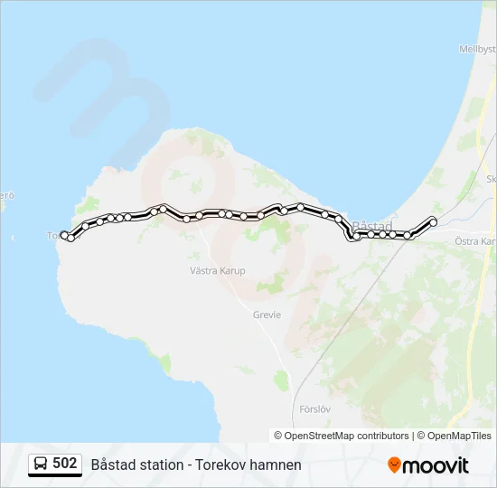 502 Bus Line Map