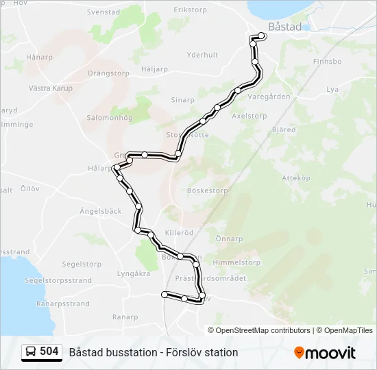 504 Bus Line Map