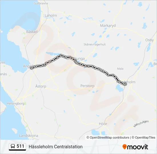 511 Bus Line Map