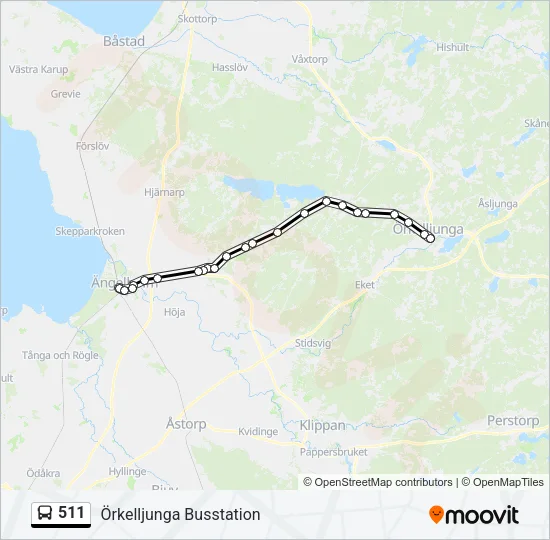 511 Bus Line Map