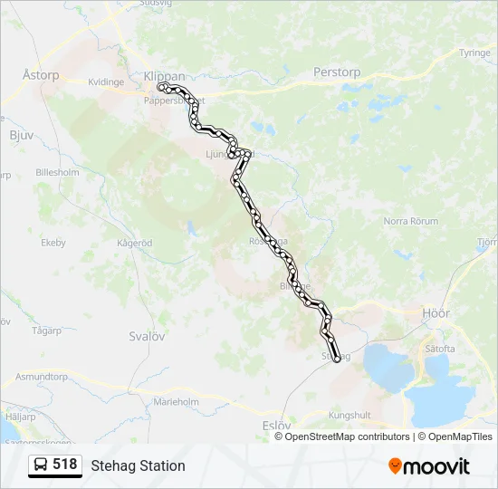 518 Bus Line Map
