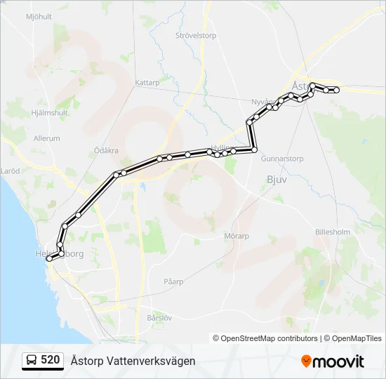 520 Bus Line Map