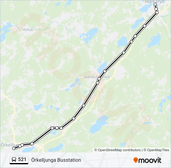 521 Bus Line Map