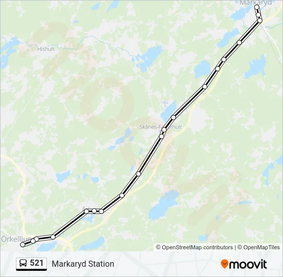 521 Bus Line Map