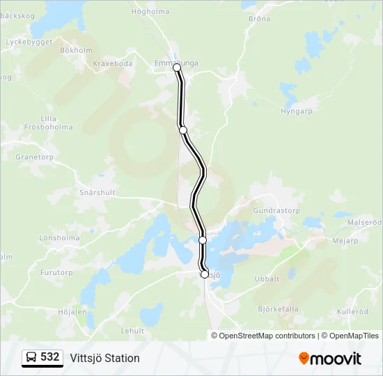 532 Bus Line Map
