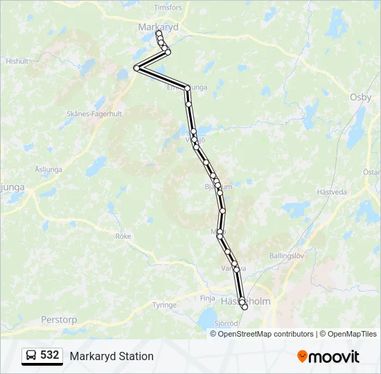 532 Bus Line Map