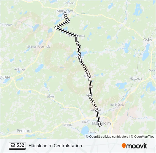 532 Bus Line Map