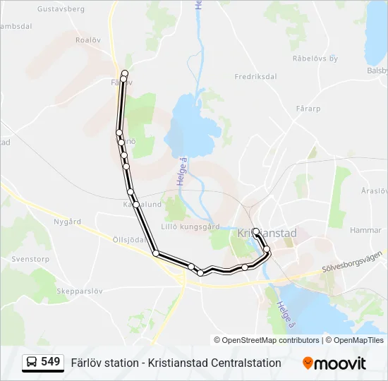 549 Bus Line Map