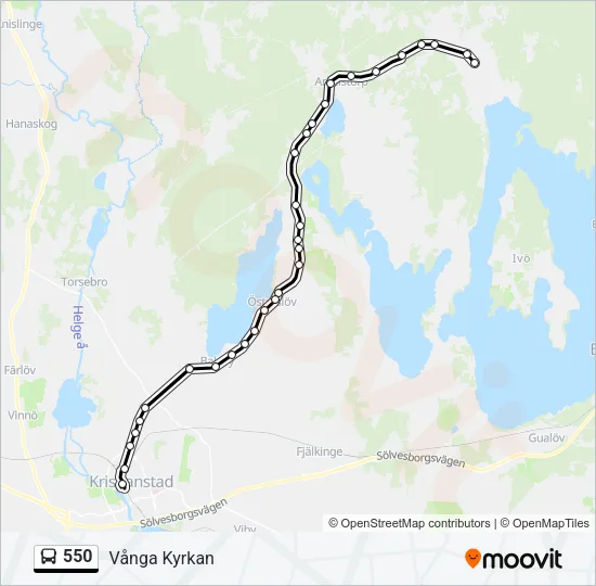 550 Bus Line Map