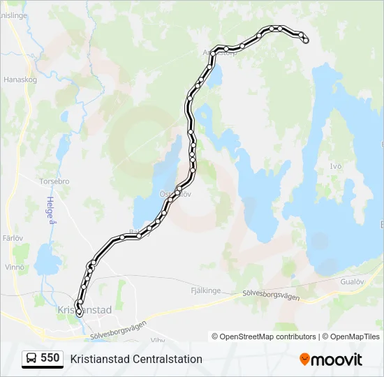 550 Bus Line Map