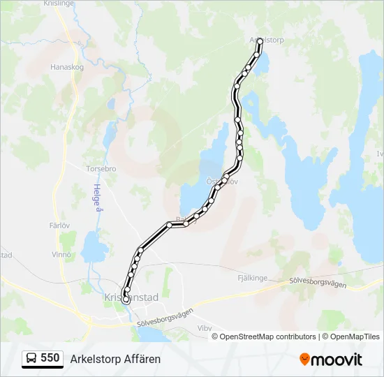 550 Bus Line Map