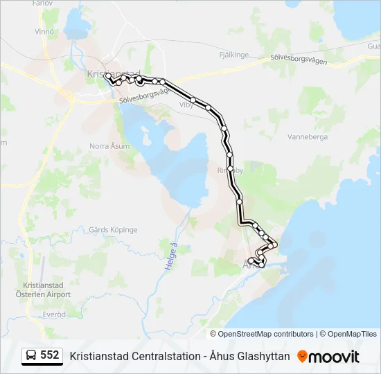 552 Bus Line Map
