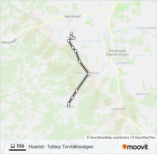 556 Bus Line Map