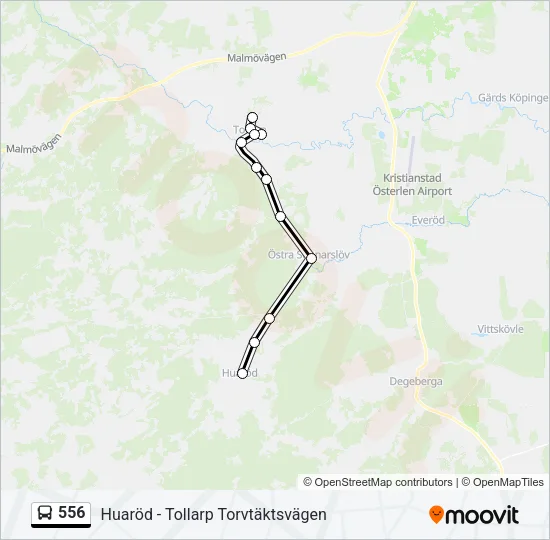 556 Bus Line Map