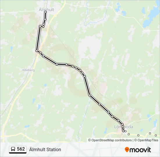 562 Bus Line Map