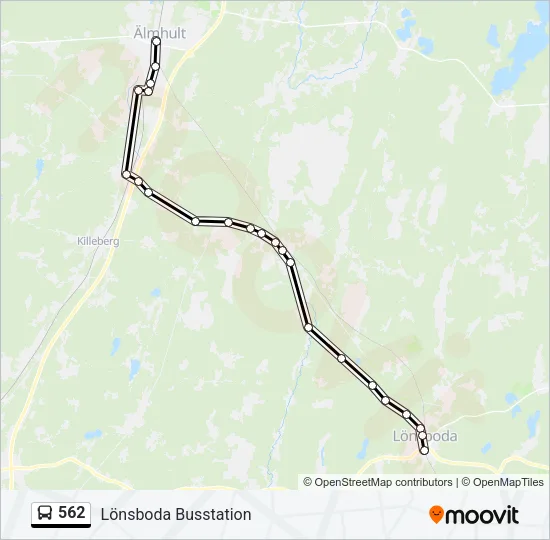 562 Bus Line Map