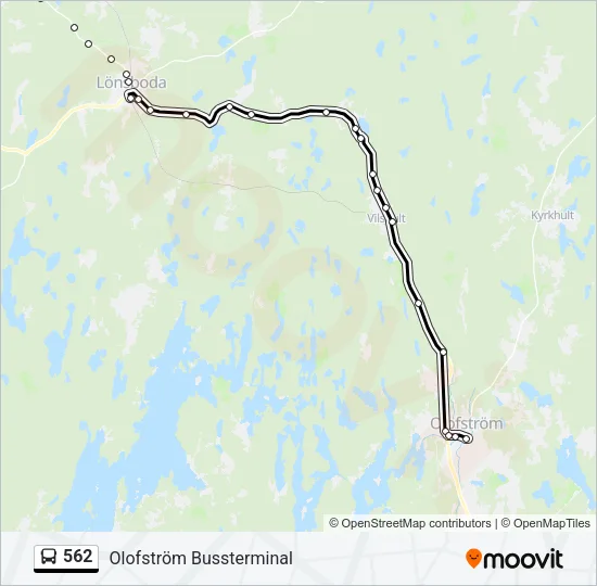 562 Bus Line Map