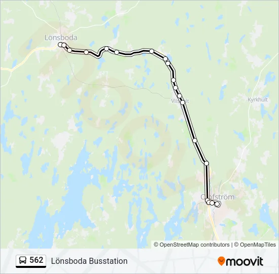 562 Bus Line Map
