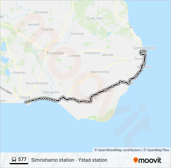 577 Bus Line Map