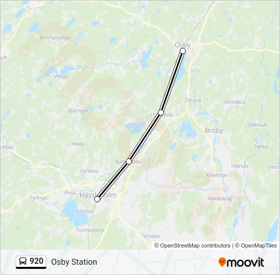 920 Bus Line Map