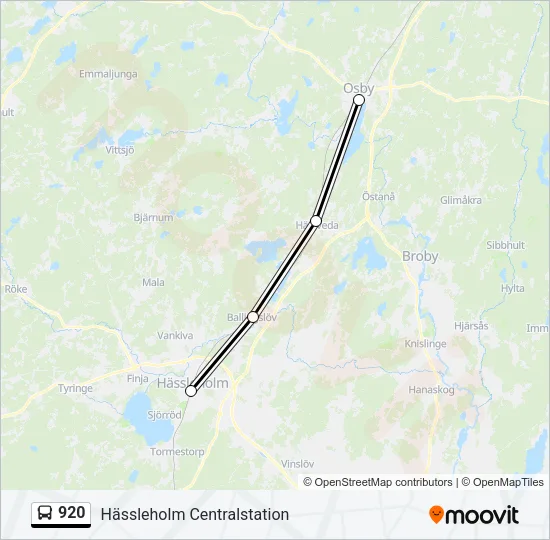 920 Bus Line Map