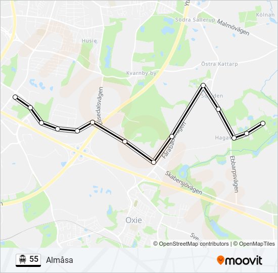 55 cable car Line Map