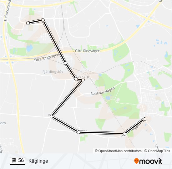 56 cable car Line Map