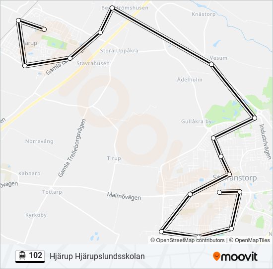 102 cable car Line Map