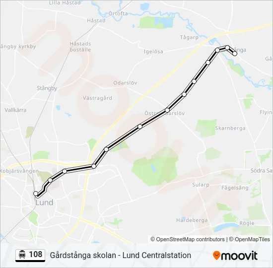 108 Cable Car Line Map
