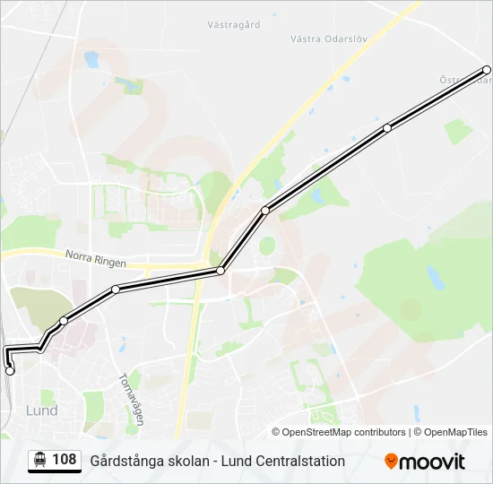 108 Cable Car Line Map