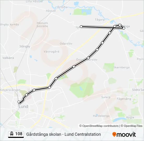108 Cable Car Line Map