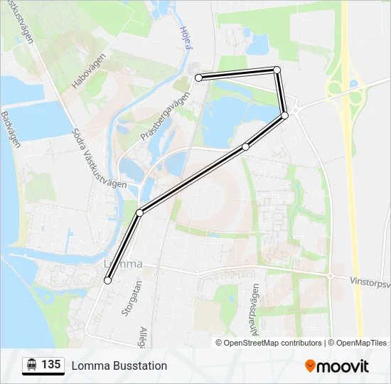 135 Cable Car Line Map