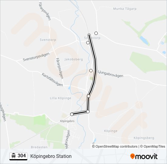 304 cable car Line Map