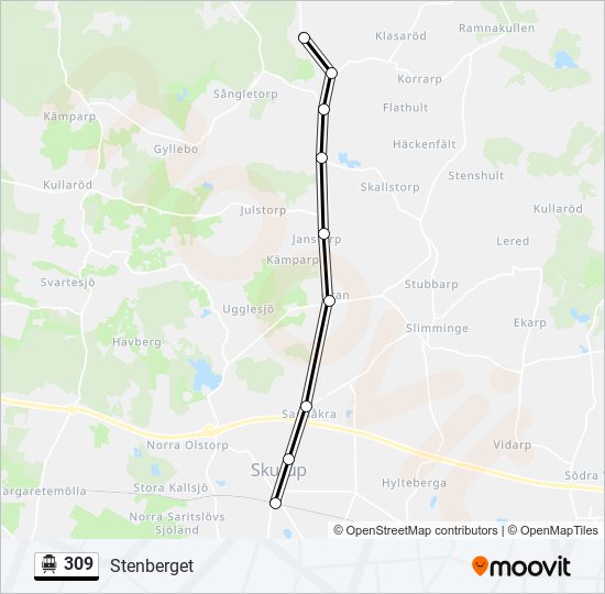 309 cable car Line Map