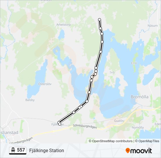 557 cable car Line Map