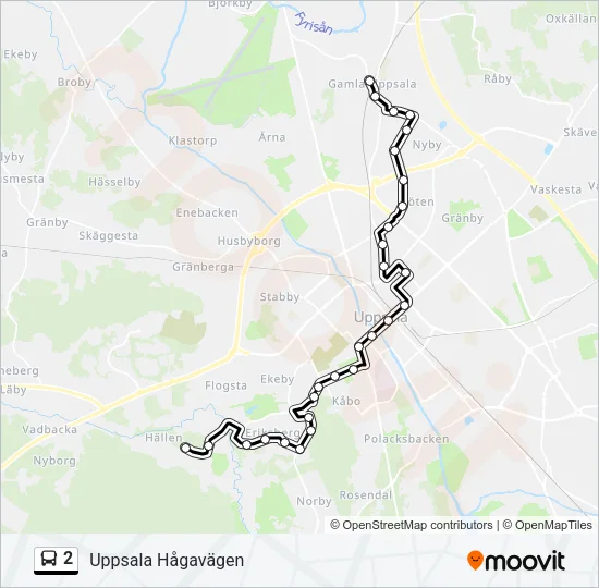 2 Bus Line Map