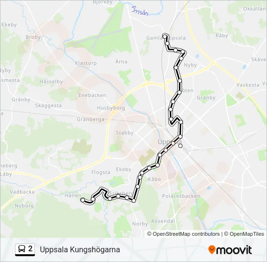 2 Bus Line Map