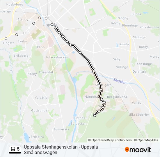 5 bus Line Map