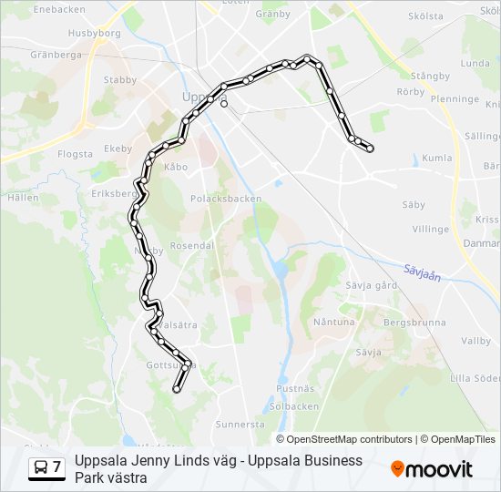 7 bus Line Map