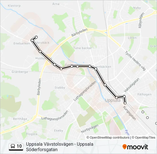 10 Bus Line Map