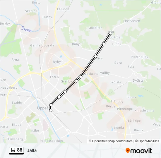 88 Bus Line Map