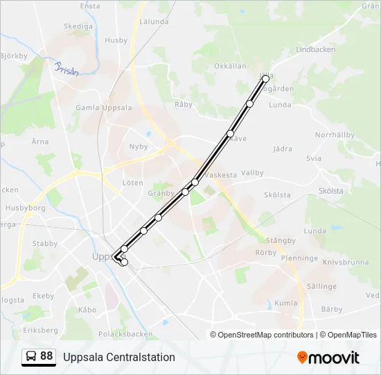 88 Bus Line Map