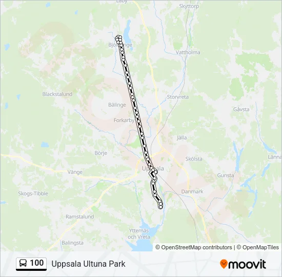 100 Bus Line Map