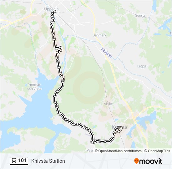 101 bus Line Map