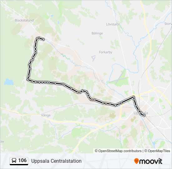 106 bus Line Map