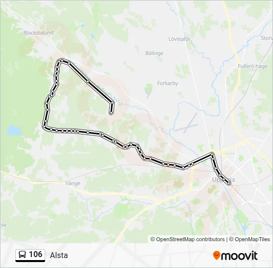 106 Route: Schedules, Stops & Maps - Alsta (Updated)