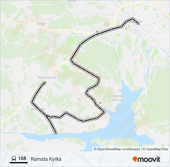 108 bus Line Map