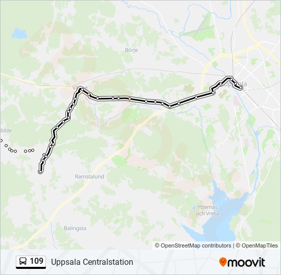 109 bus Line Map