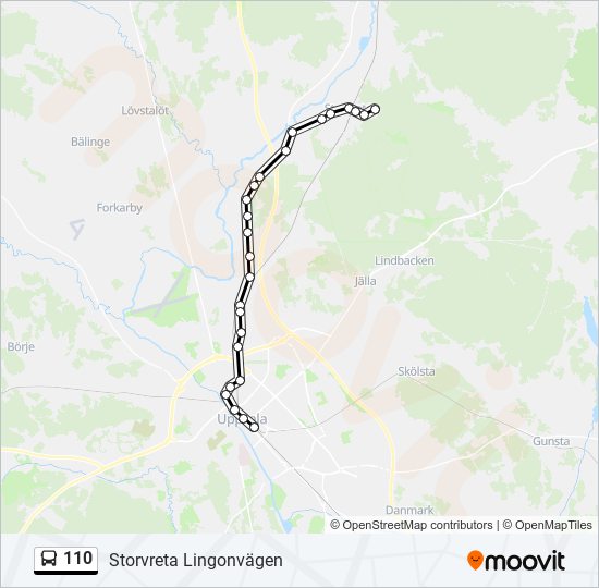 110 bus Line Map